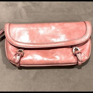 Leather Clutch by Trina Turk Pink